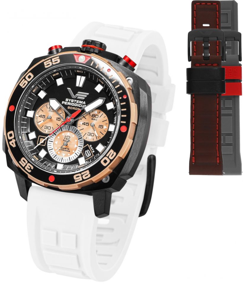Zegarek męski Vostok Europe Systema Periodicum Boron Chronograph SET Limited Edition + 2 paski Vostok