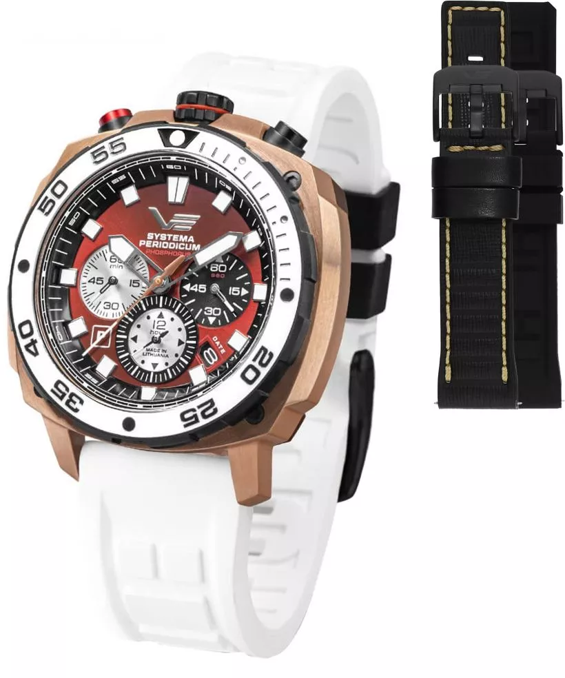 Zegarek męski Vostok Europe Systema Periodicum Phosphorus Chronograph SET Limited Edition + 2 paski Vostok