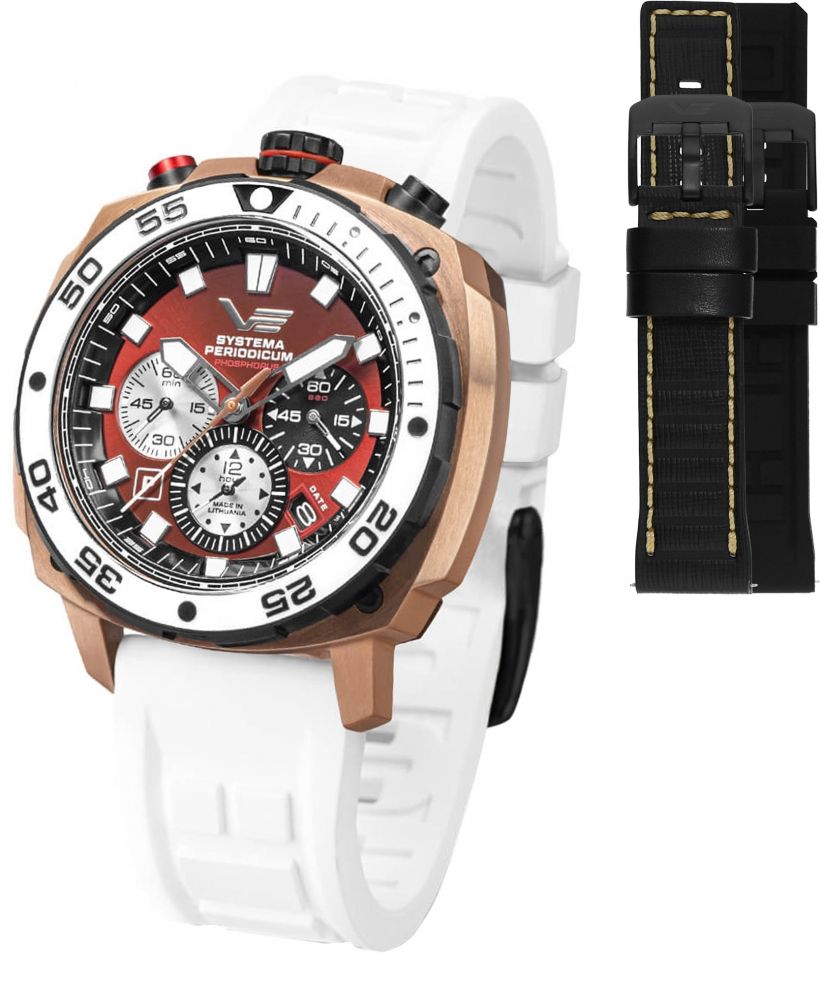 Zegarek męski Vostok Europe Systema Periodicum Phosphorus Chronograph SET Limited Edition + 2 paski Vostok