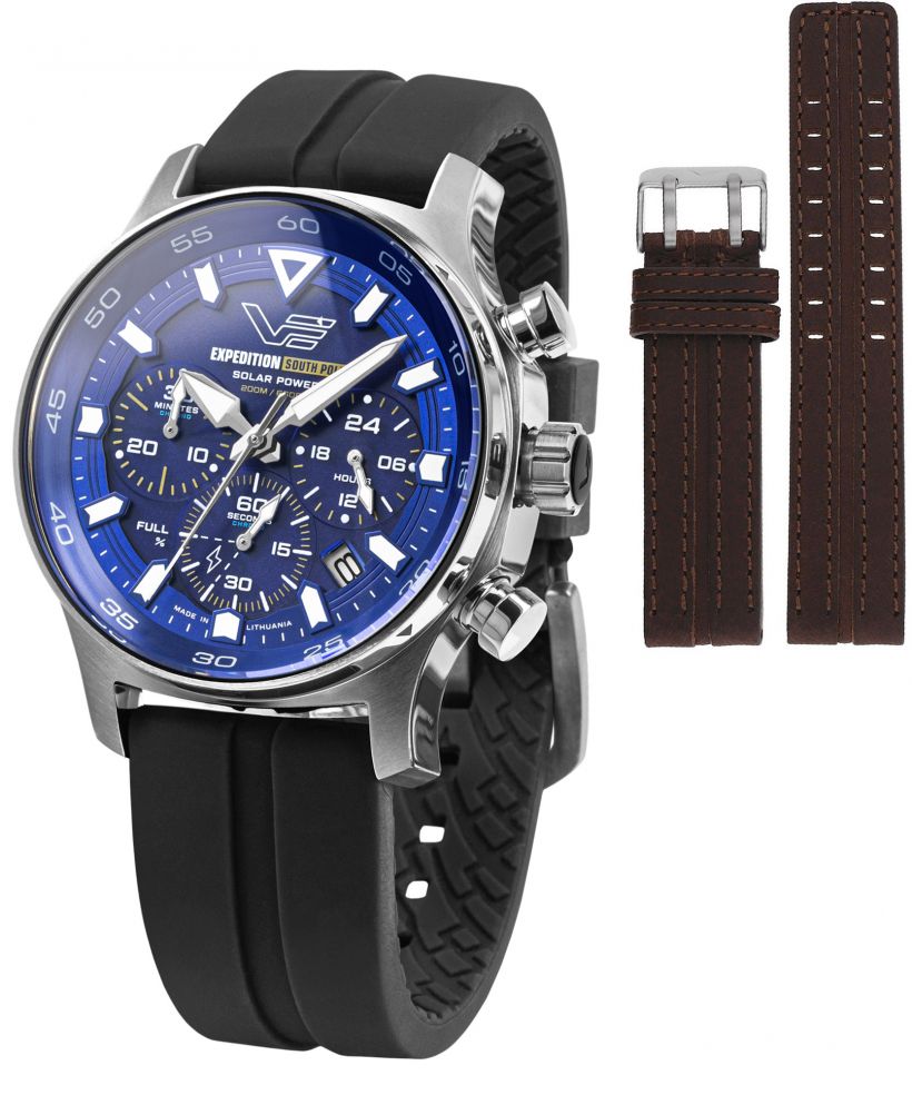 Zegarek męski Vostok Europe Expedition South Pole Solar Power Chronograph Limited Edition SET + pasek Vostok