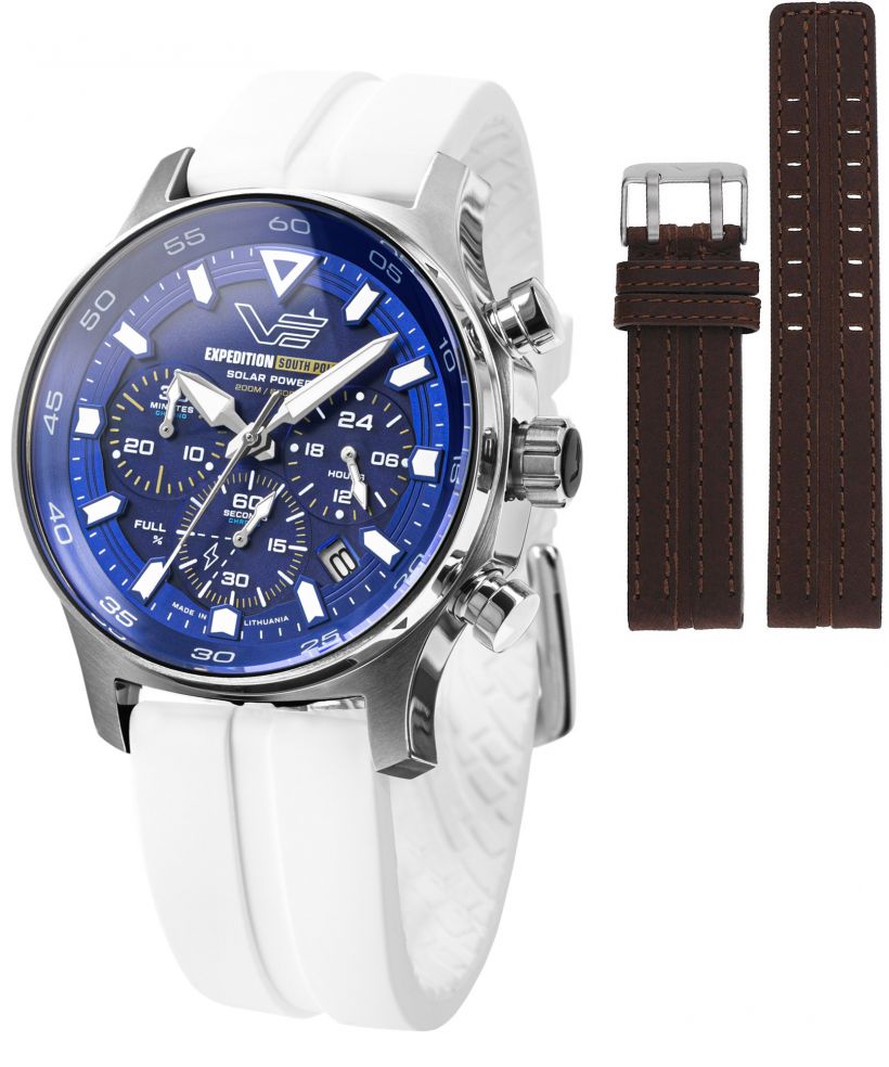 Zegarek męski Vostok Europe Expedition South Pole Solar Power Chronograph Limited Edition SET + pasek Vostok