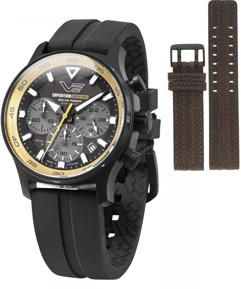 Zegarek męski Vostok Europe Expedition South Pole Solar Power Chronograph Limited Edition SET + pasek Vostok