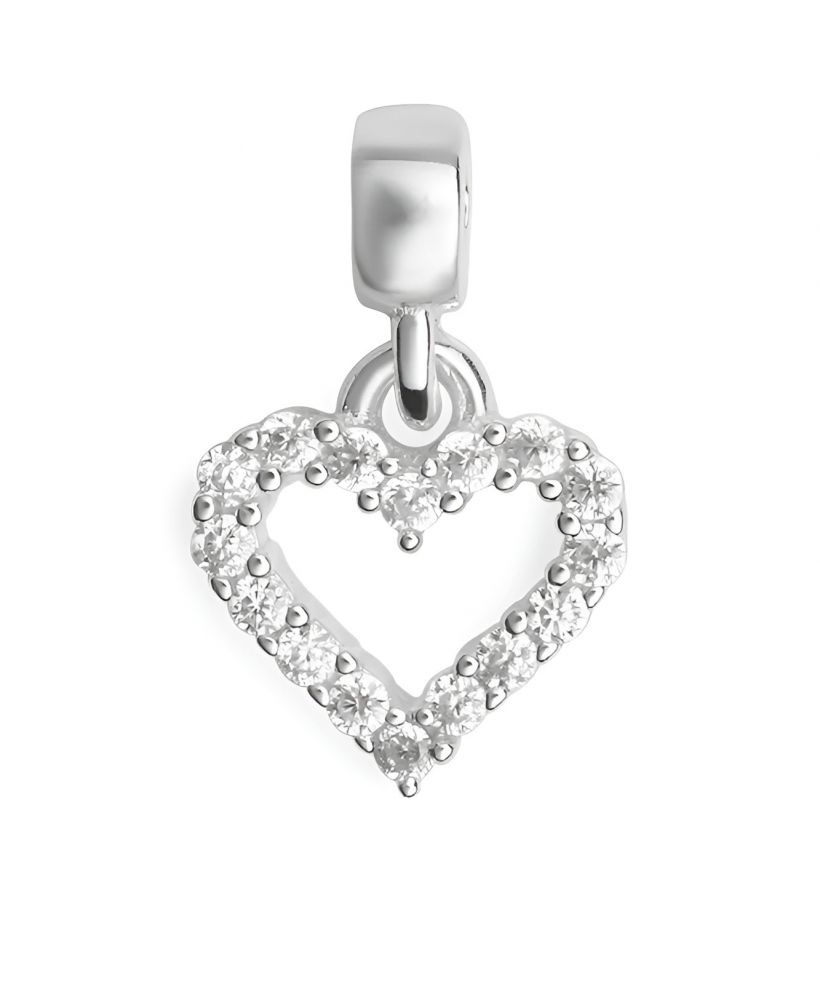 Zawieszka Daniel Wellington Heart Contour Crystal Charm Silver