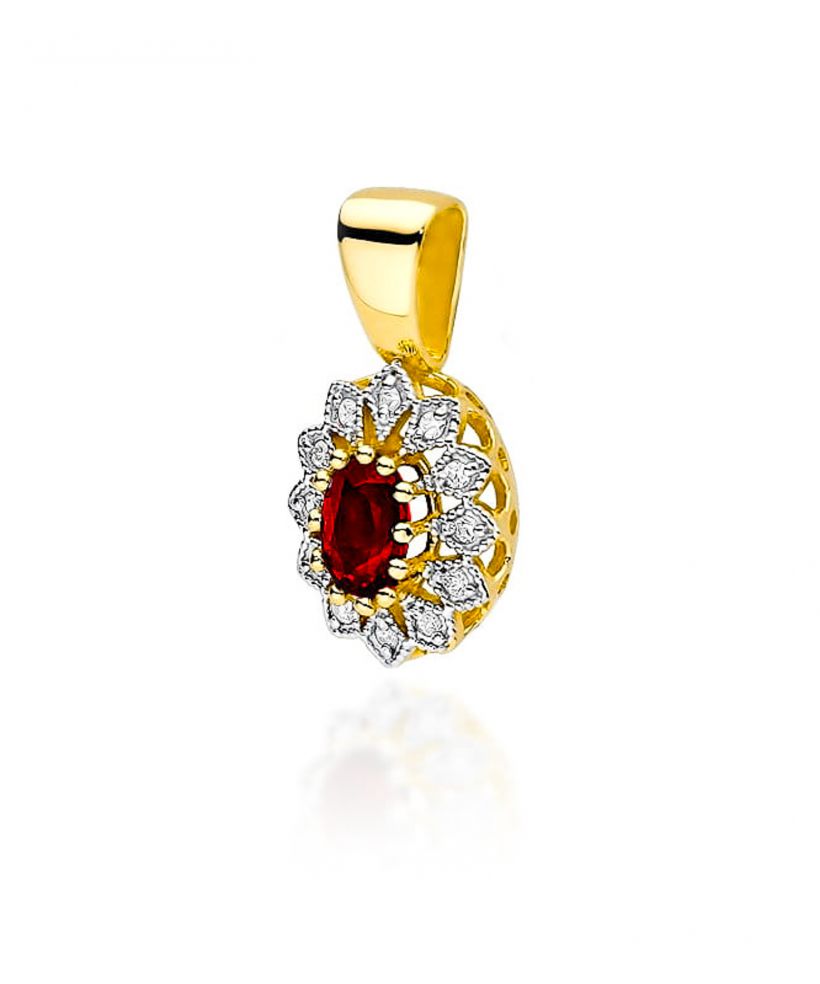 Zawieszka Bonore ze Złota próby 585 z rubinem 0,6 ct