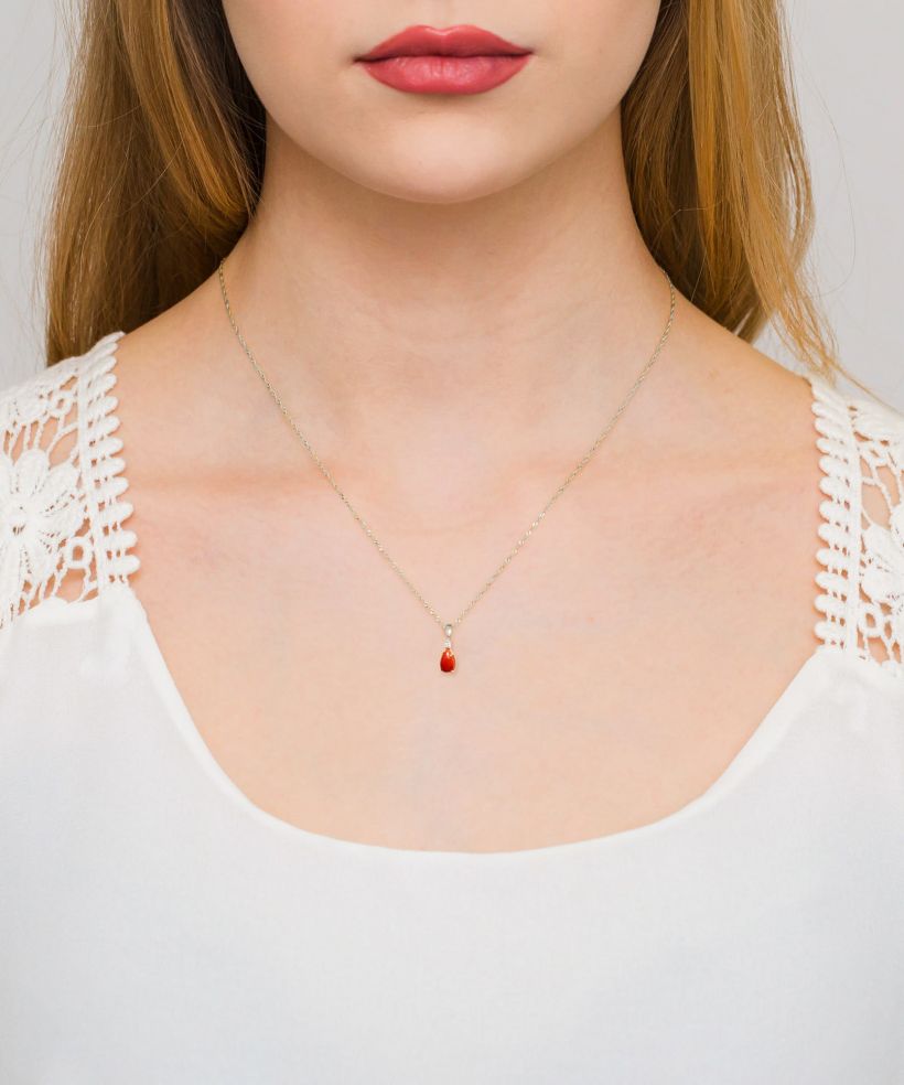 Zawieszka Bonore ze Złota próby 585 z koralem 0,65 ct