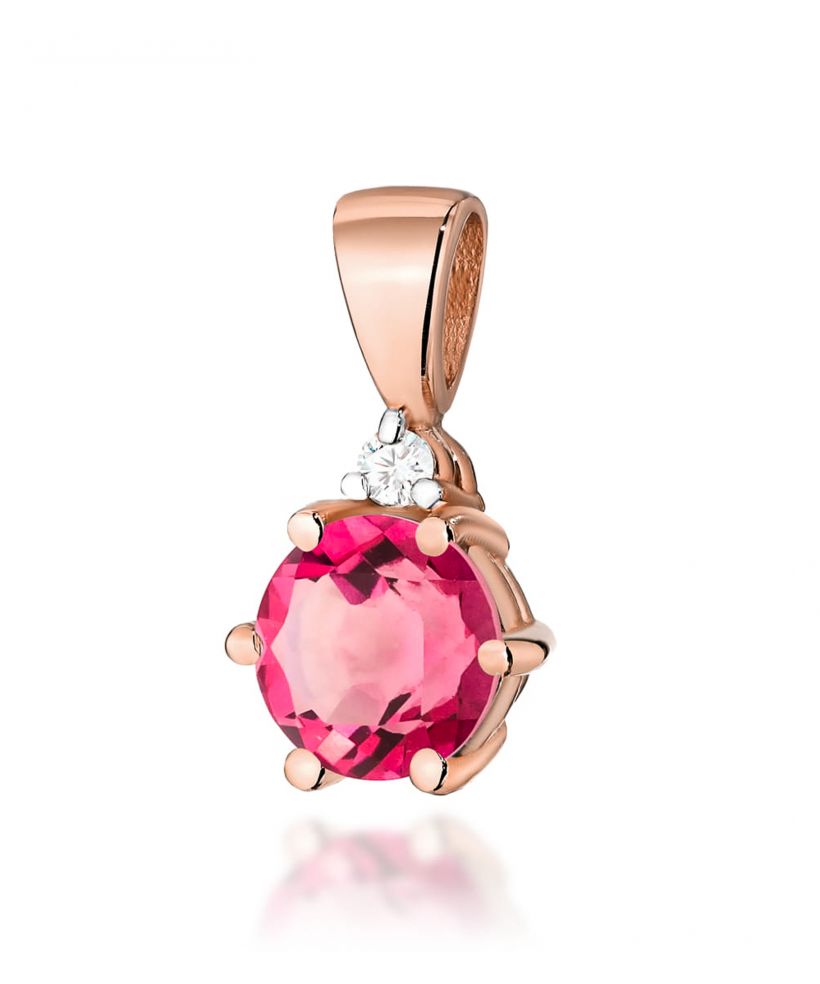Zawieszka Bonore ze Złota próby 585 z różowym topazem 0,6 ct