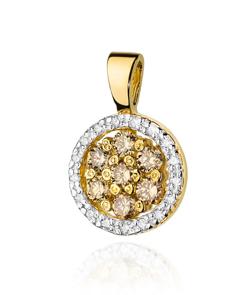 Zawieszka Bonore ze Złota próby 585 z brązowym brylantem 0,35 ct
