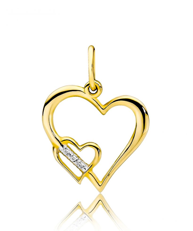 Zawieszka Bonore ze Złota próby 585 z diamentem 0,015 ct