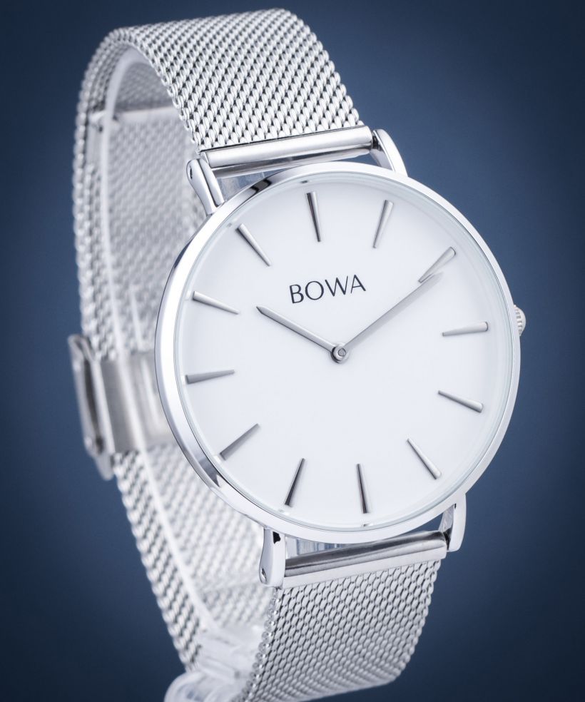 Zegarek BOWA New York White-Silver Mesh 38