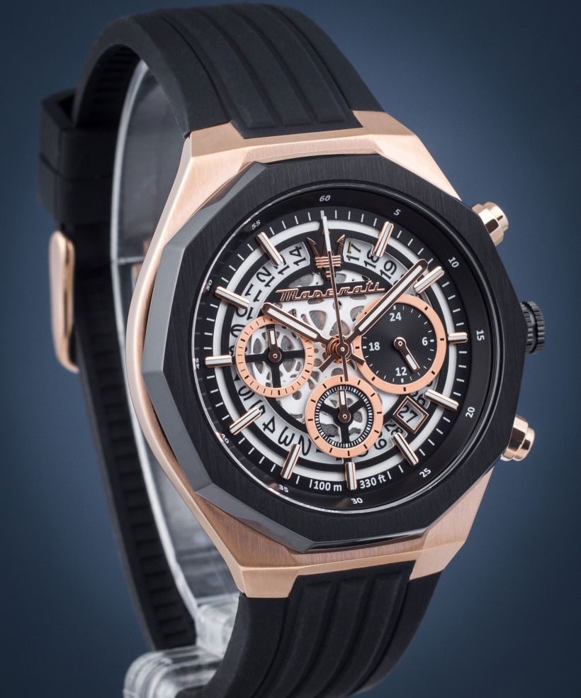 Zegarek męski Maserati Stile Skeleton Chronograph
