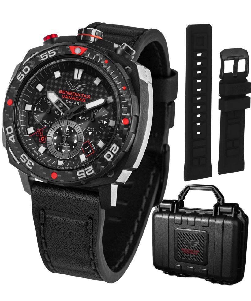 Zegarek męski Vostok Europe Benediktas Vanagas Dakar Chronograph Europe Systema Periodicum Special Edition