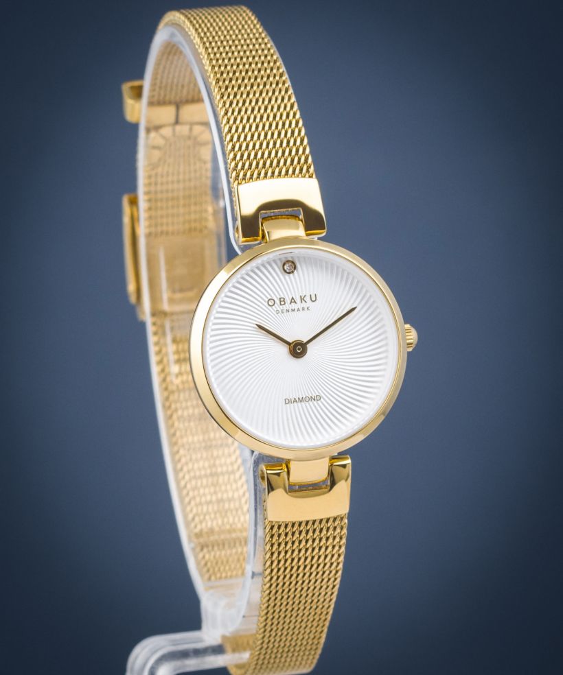 Zegarek damski Obaku Diamant Petite Gold