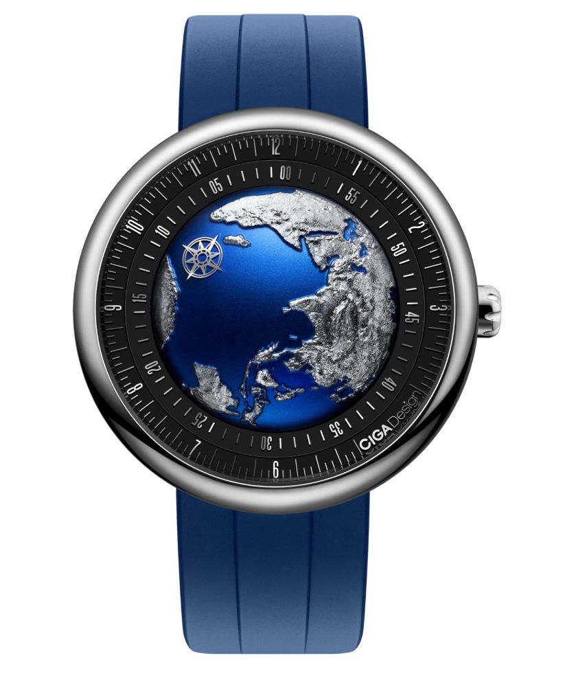 Zegarek męski Ciga Design Blue Planet II Automatic GPHG 2021 Titanium