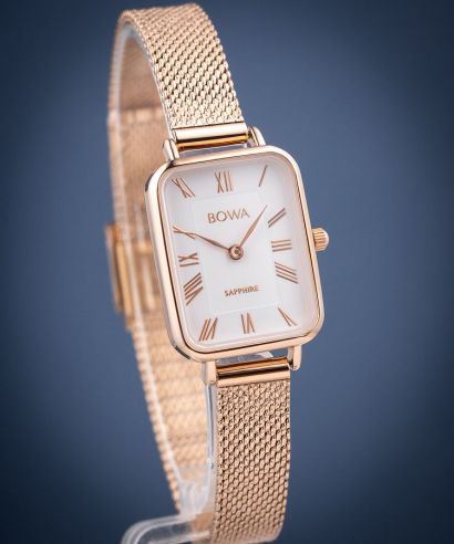 Zegarek damski BOWA Dubai White Rose-Gold Mesh 20
