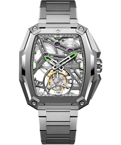 Zegarek męski Ciga Design Hunter Tourbillon Series Z Automatic Titanium Skeleton
