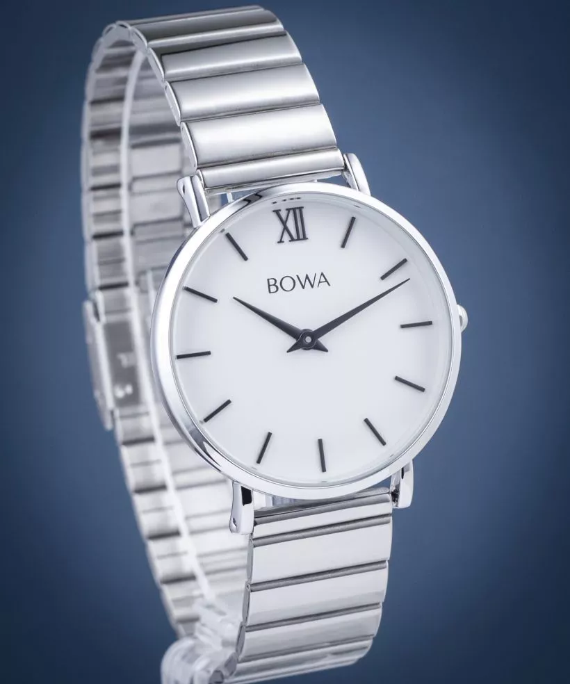 Zegarek damski BOWA London Silver Black-Tone Steel 33