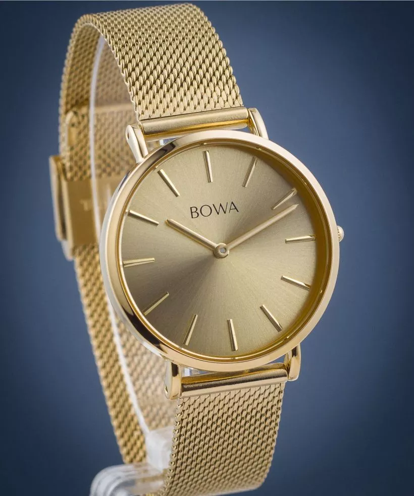 Zegarek damski BOWA New York Petite Full Gold Mesh 34