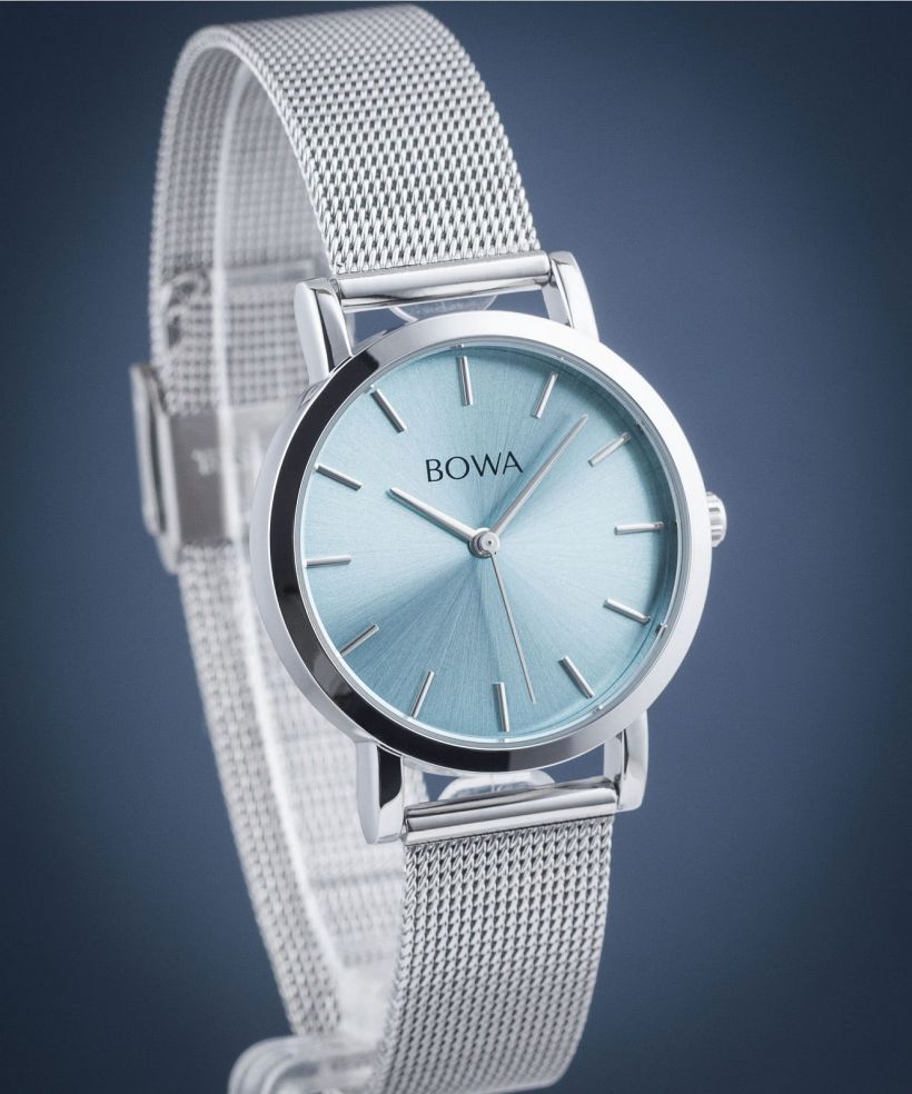 Zegarek damski BOWA Tokyo Ice-Blue Silver Mesh 33