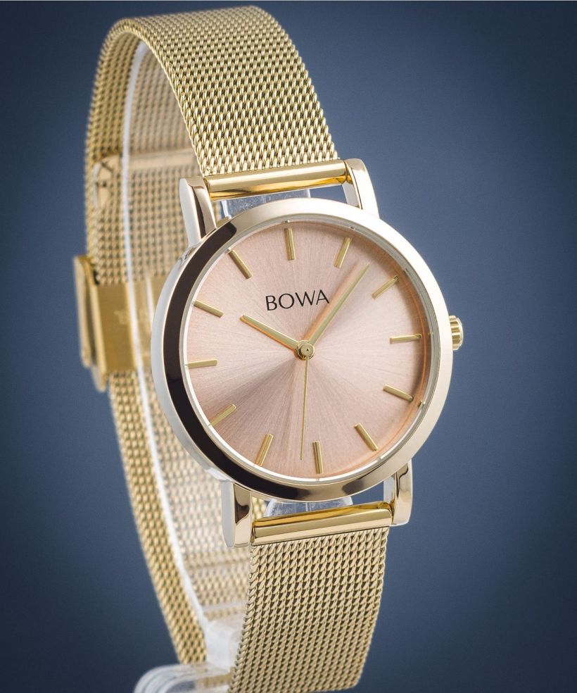 Zegarek damski BOWA Tokyo Pink-Gold Mesh 33