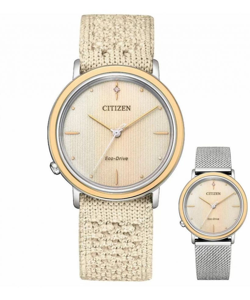 Zegarek damski Citizen Sapphire Diamonds Solar Gift Set