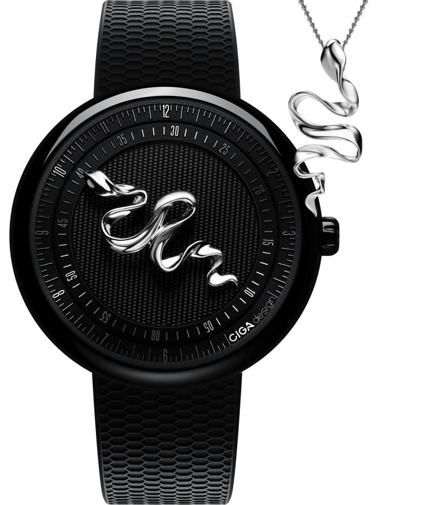 Zegarek męski Ciga Design Legend of Serpent Automatic Silver 925 Edition GPHG 2021 SET