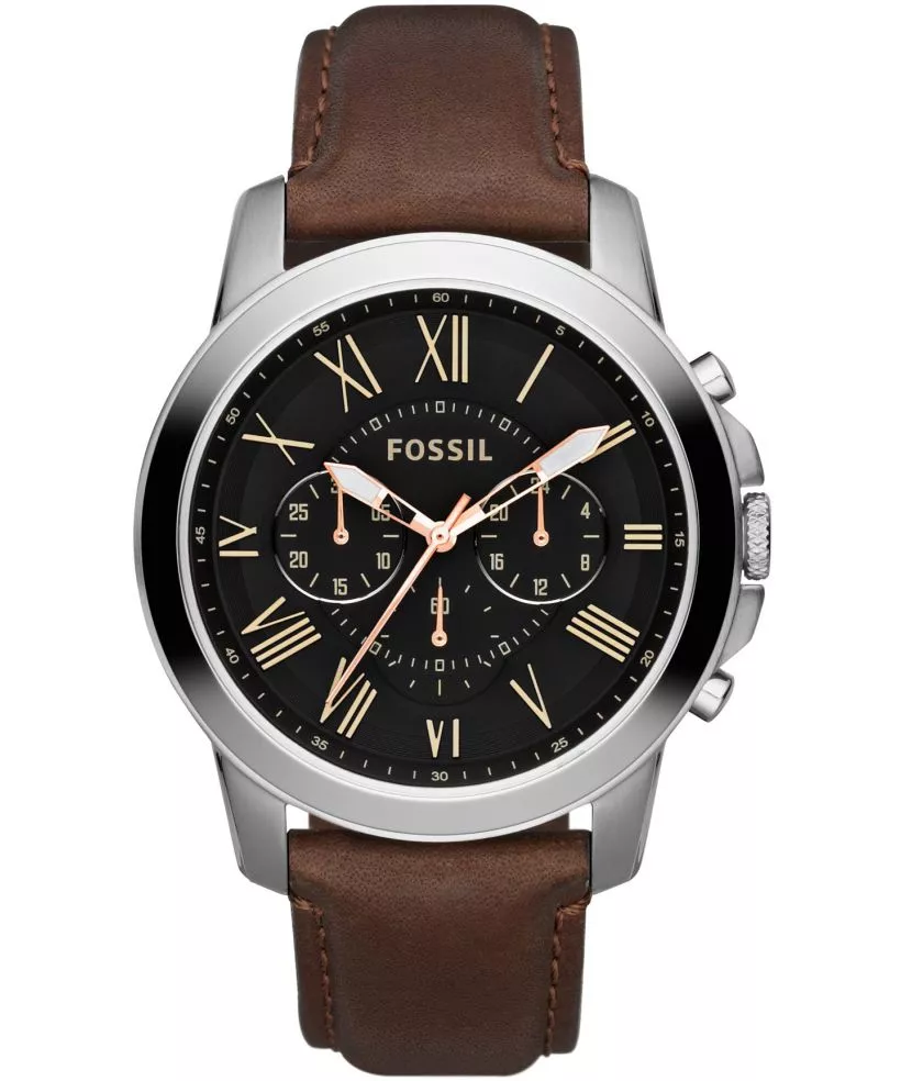 Fossil GRANT Brown Leather Strap 44mm FS4813
