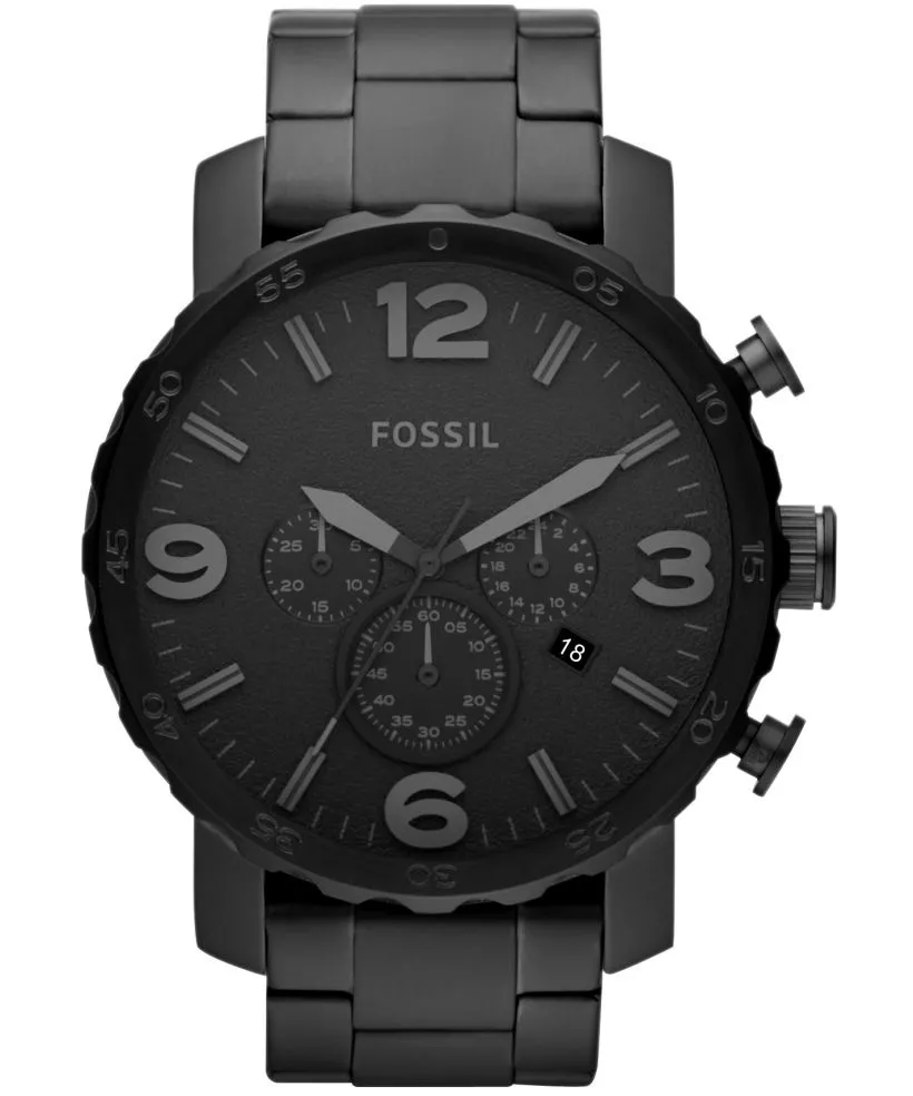 Fossil NATE Black Stainless Steel 50mm JR1401