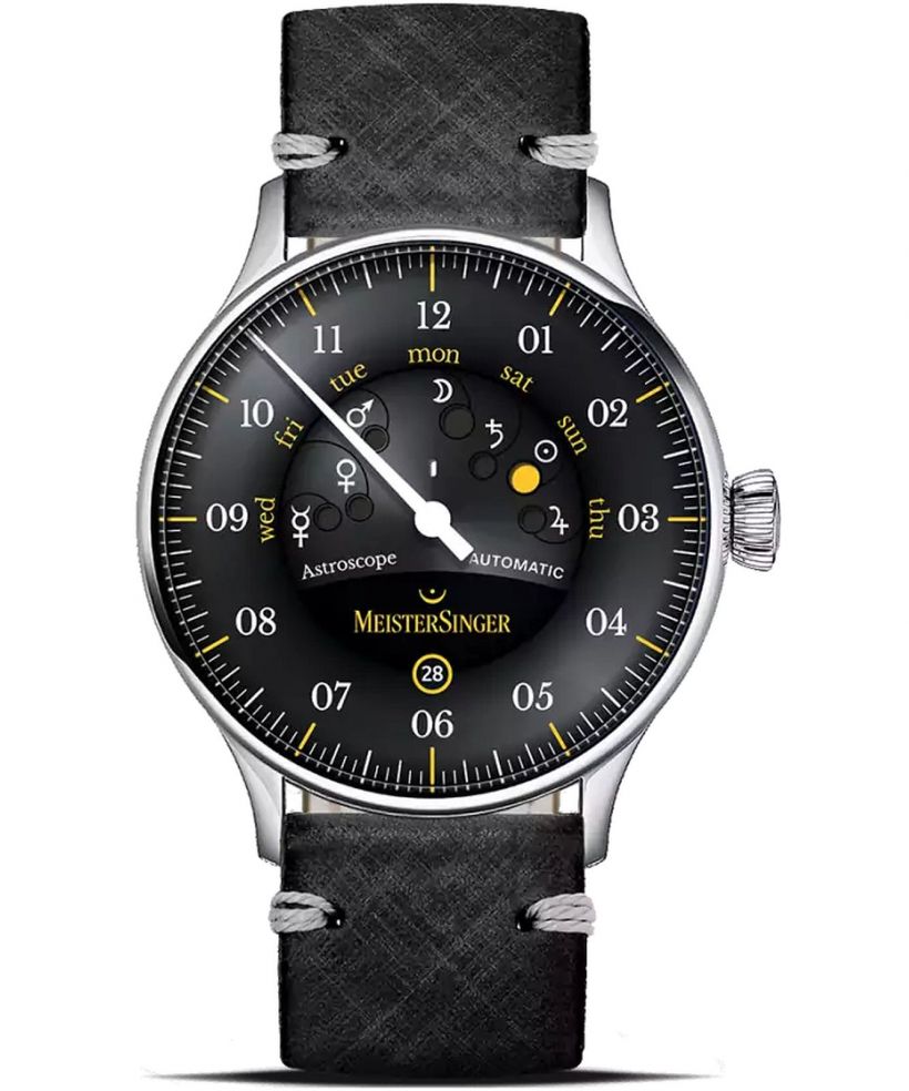 Zegarek męski MeisterSinger Astroscope Black/Yellow Automatic Limited Edition