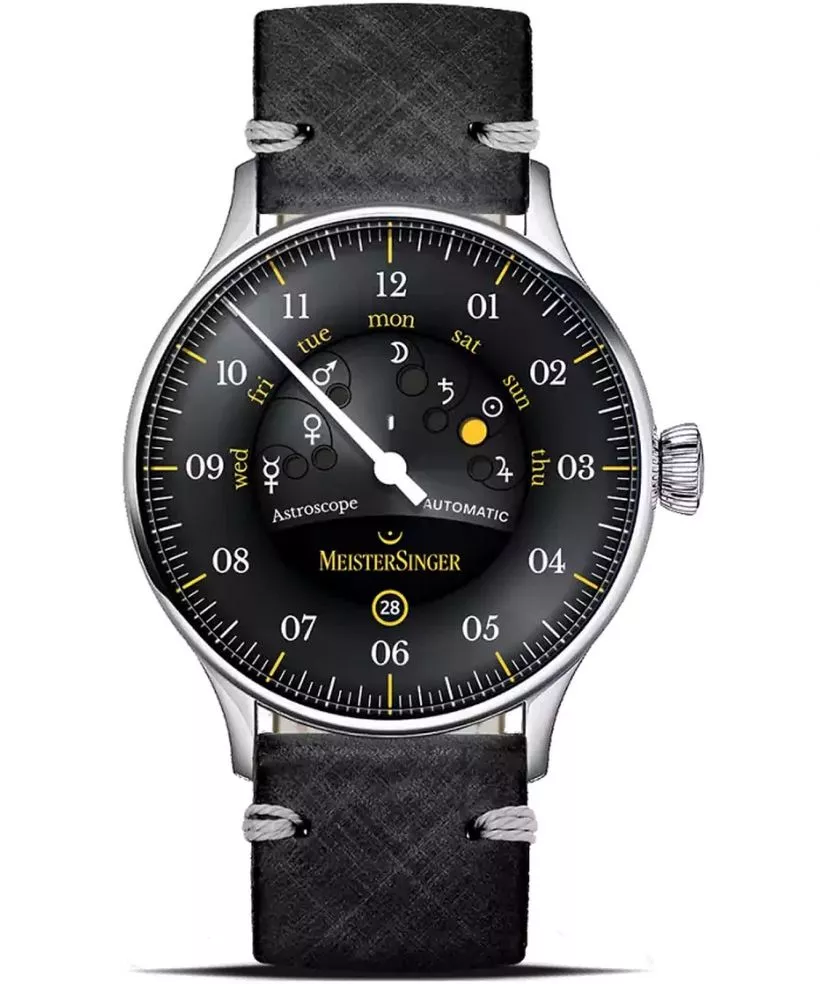 Zegarek męski MeisterSinger Astroscope Black/Yellow Automatic Limited Edition