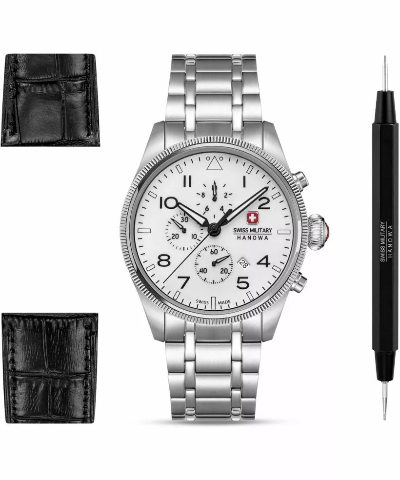 Zegarek męski Swiss Military Hanowa Thunderbolt Northern Night Chronograph SET