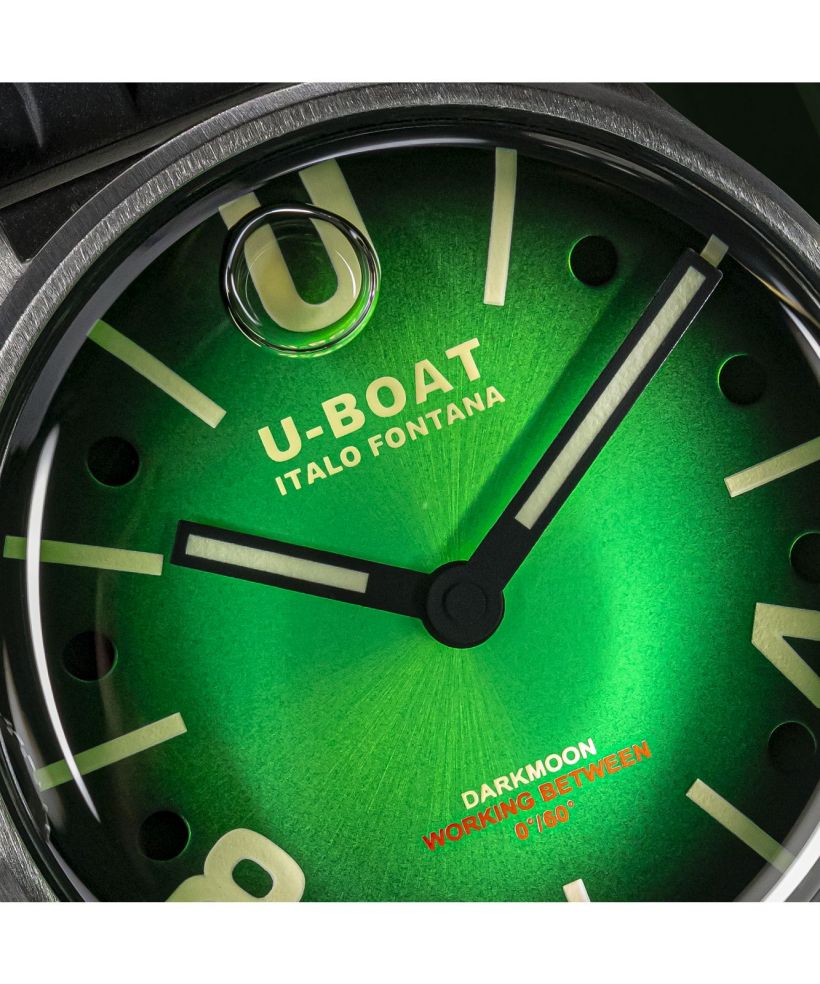 Zegarek męski U-BOAT Darkmoon 40mm Green SS Soleil