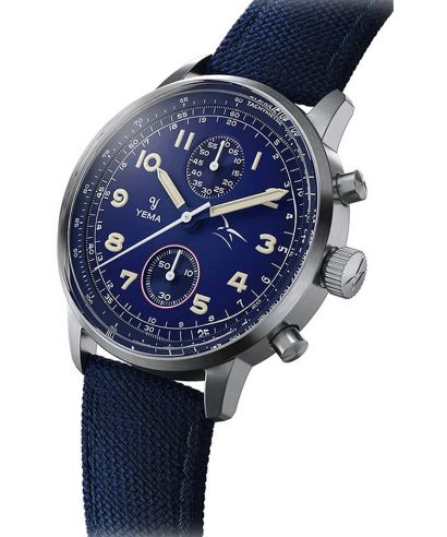 Zegarek męski Yema Flygraf Bi-Compax French Air Force Chronograph