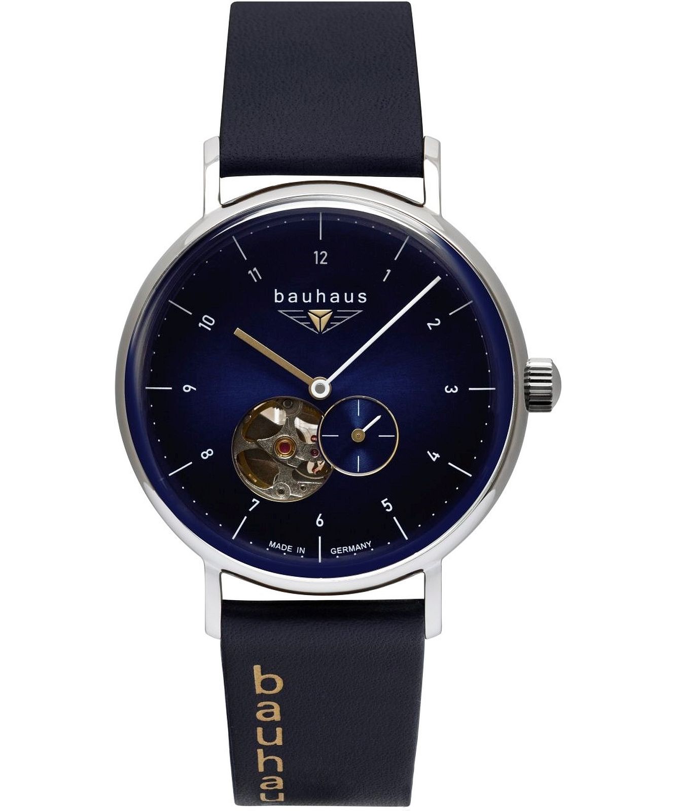 Bauhaus Classic 21303 Watch, Silver-coloured/Dark blue