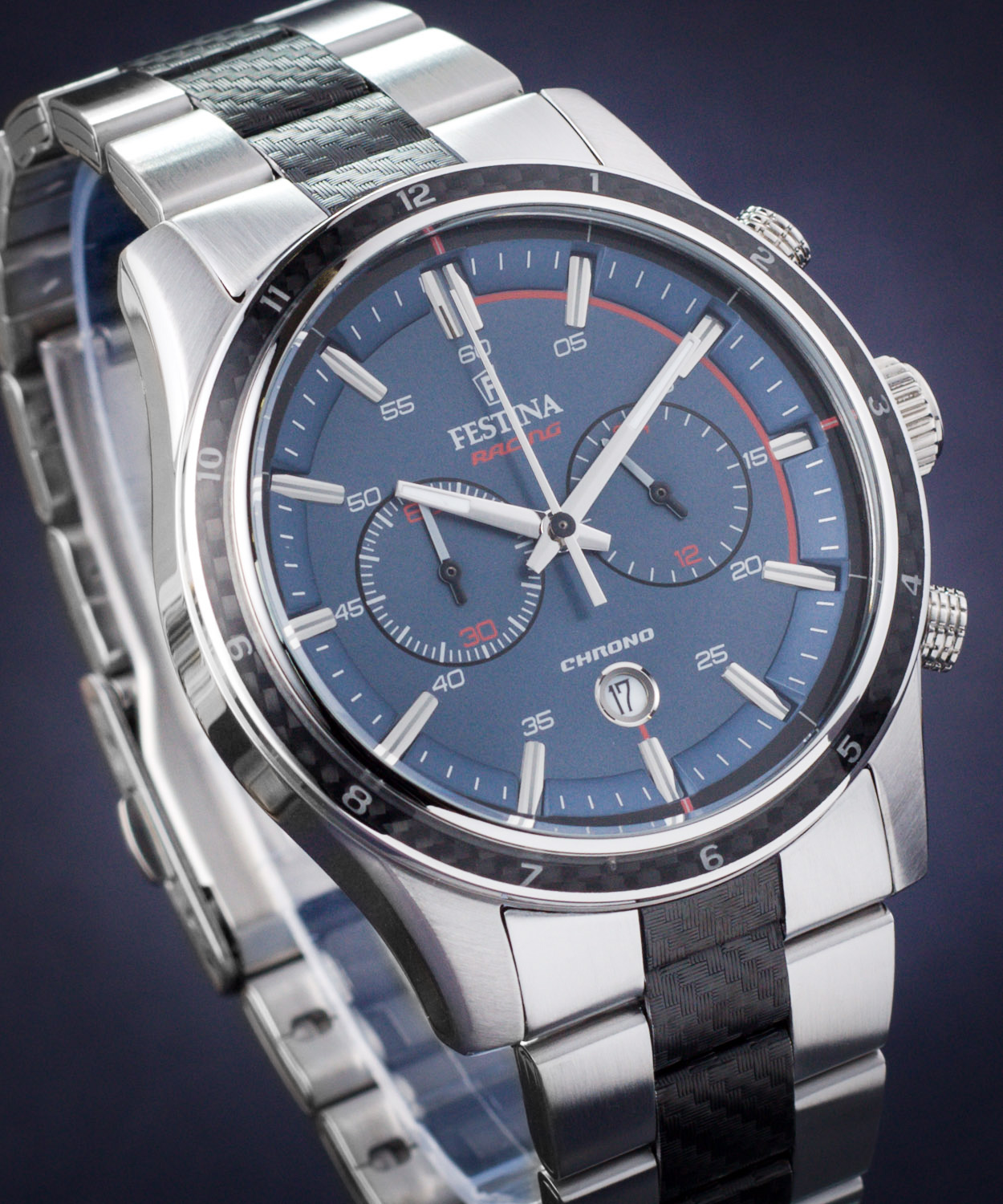 Festina Uomo Orologio F16810/1 – Cronografo Multifunzione Acciaio – Quadrante Bianco 44mm – Impermeabile 5 Bar