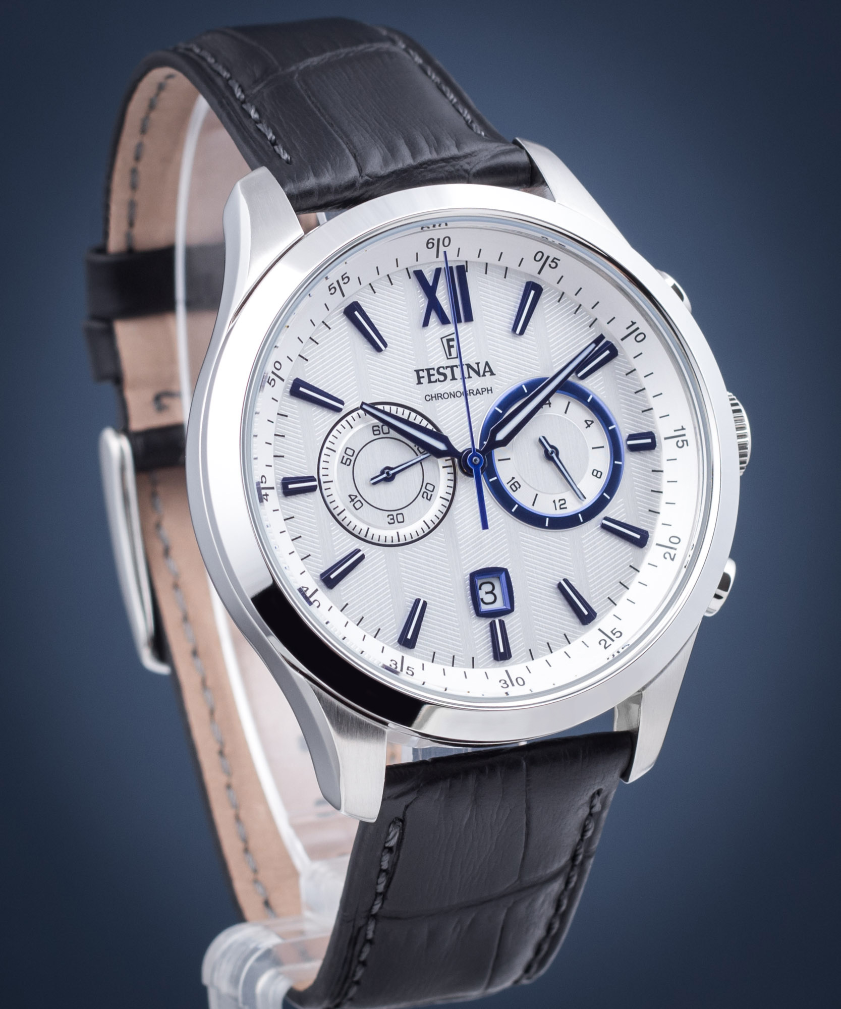 Festina Orologio Uomo F16996-2 - Quarzo, Cinturino In Pelle, Impermeabile 5 ATM
