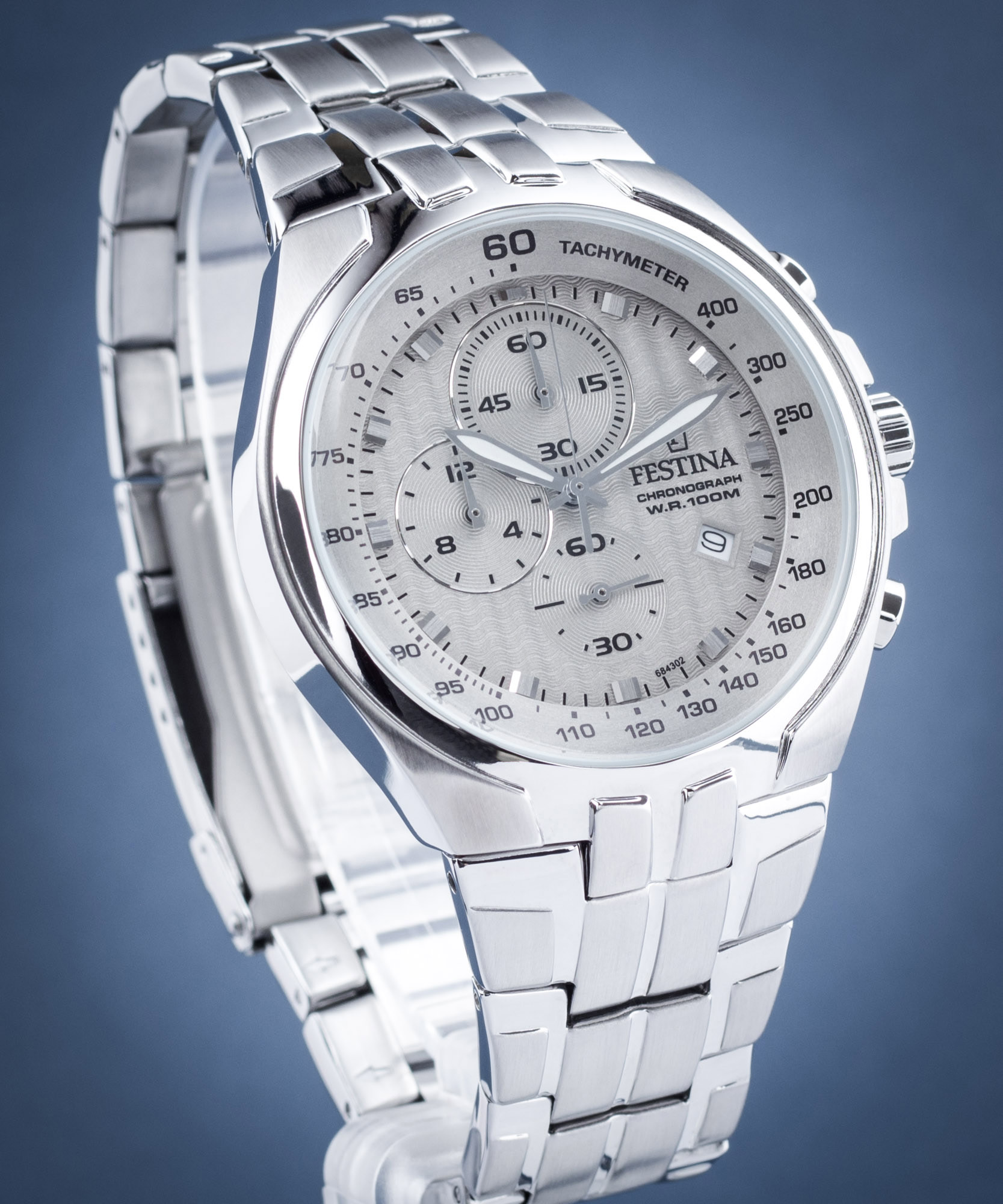 Festina Cronografo F6843/2 – Orologio Uomo Al Quarzo, Quadrante Beige, Cassa In Acciaio, Impermeabile 10 Bar