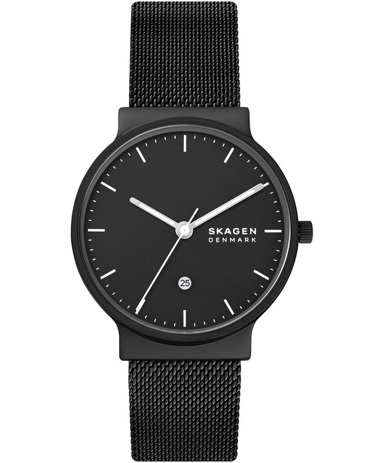 Skagen Ancher Orologio Da Donna – Cassa Rotonda In Acciaio Dorato 30 Mm, Quadrante Bianco, Bracciale Mesh – Impermeabile 5 ATM - 5