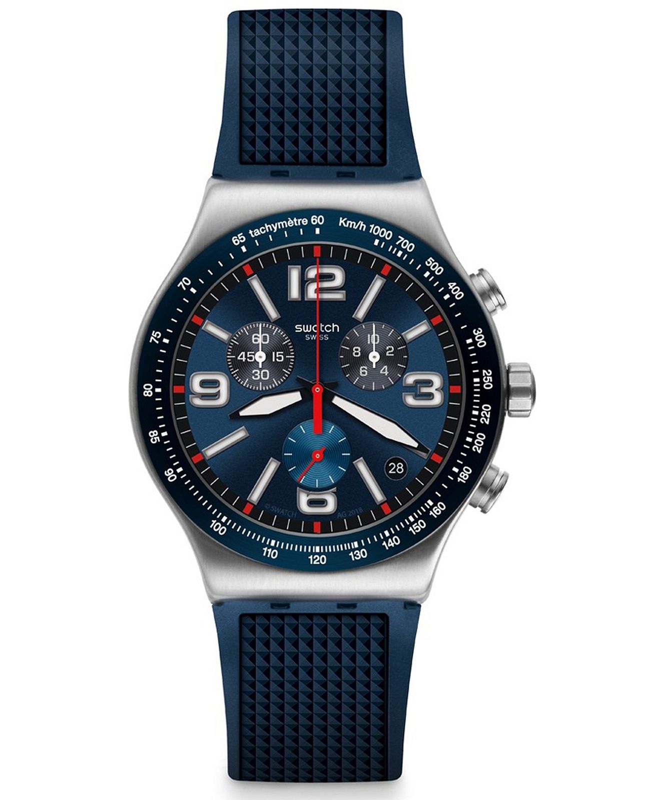 Swatch YVS454 - Zegarek Blue Grid Chrono • Zegarownia.pl