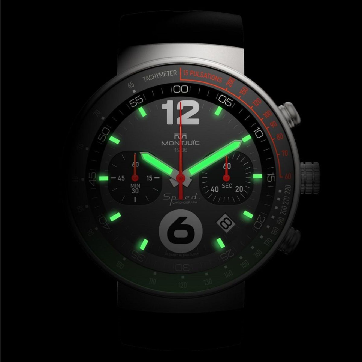 Zegarek męski Montjuic Speed Chrono Black x Black PVD