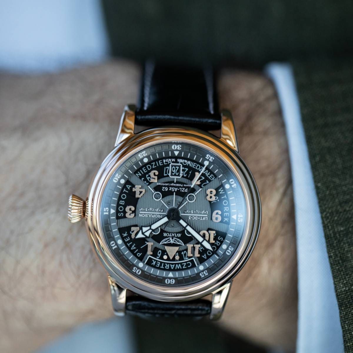 Zegarek męski Aviator Douglas Day-Date Polish Limited Edition