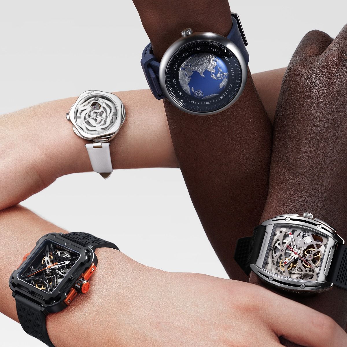 Zegarek damski Ciga R Danish Rose Skeleton Automatic