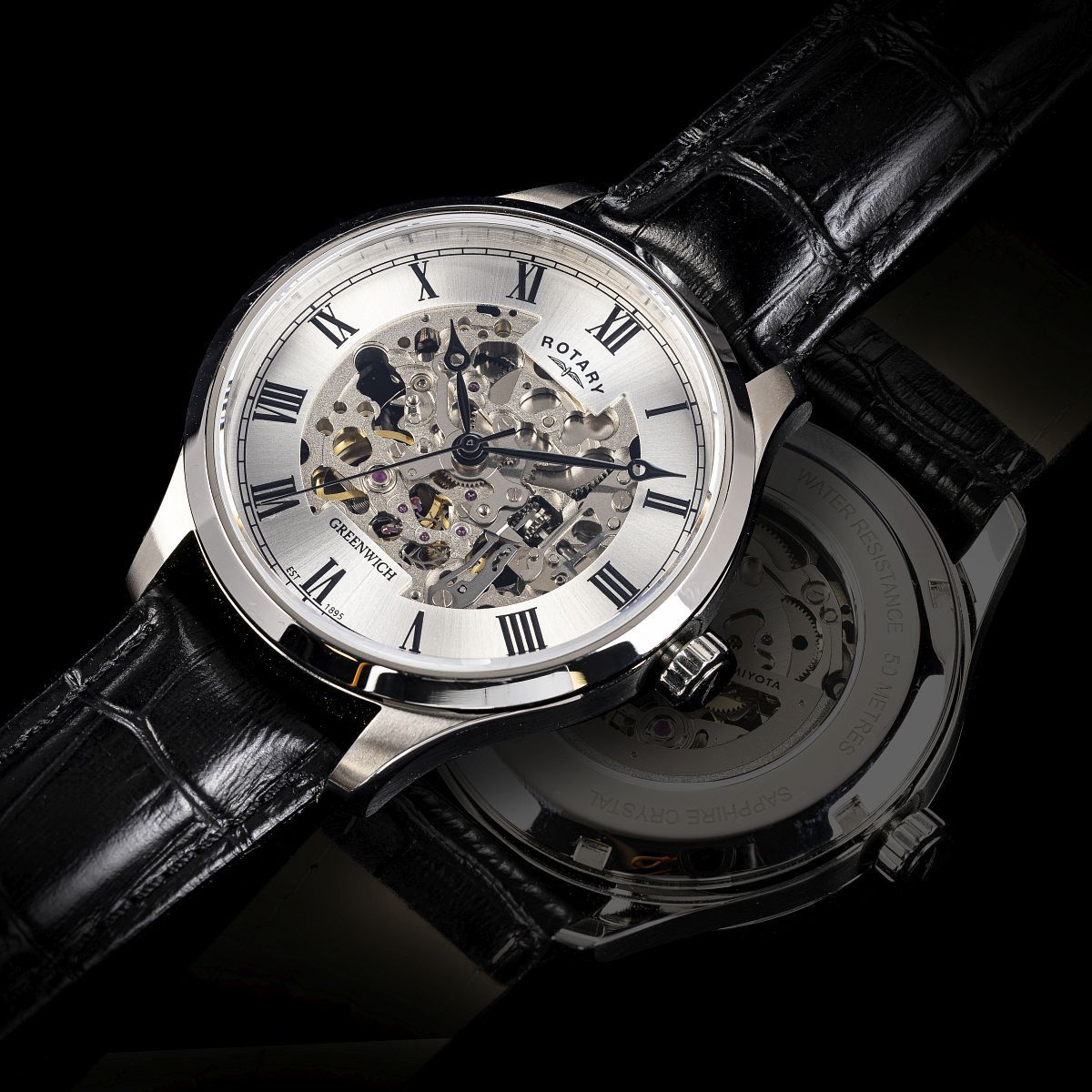 Zegarek męski Rotary Greenwich Automatic Skeleton