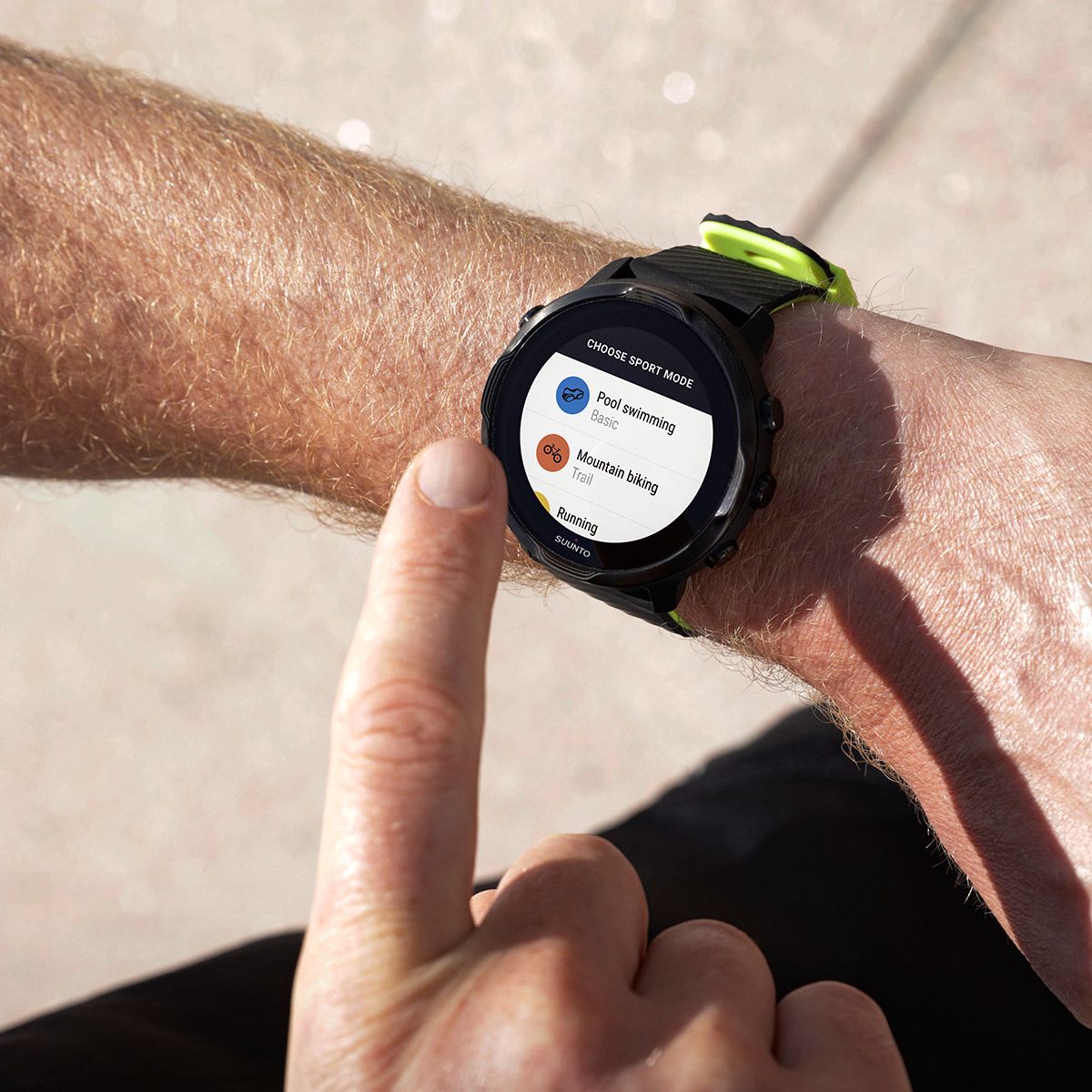 Zegarek smartwatch Suunto 7 Black Lime Wrist HR GPS