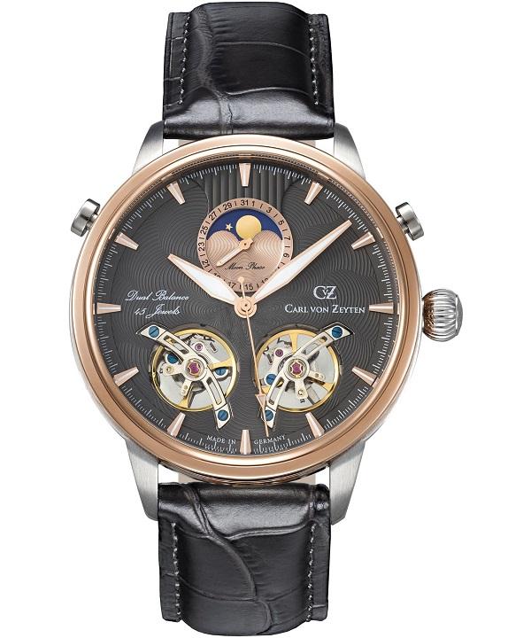Zegarek męski Carl von Zeyten Durbach Twin Balance Automatic CarlvonZeyten-CVZ0060RGU