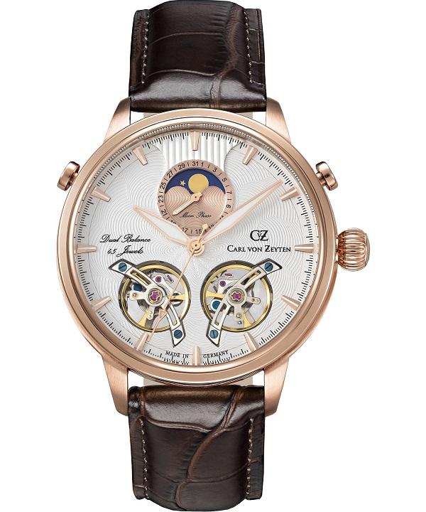 Zegarek męski Carl von Zeyten Durbach Twin Balance Automatic CarlvonZeyten-CVZ0060RWH