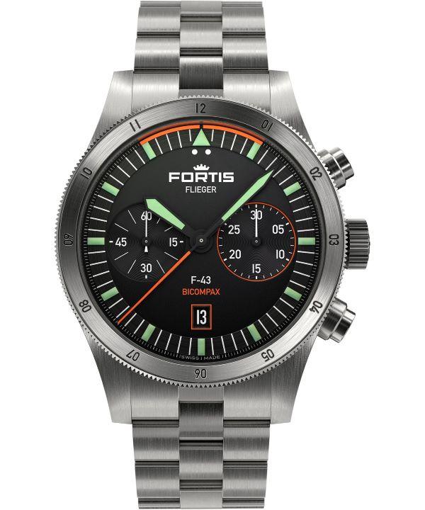 Zegarek męski Fortis Flieger F-43 Bicompax Chronograph