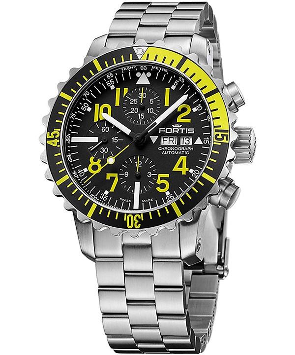 Zegarek męski Fortis Marinemaster Yellow Chrono