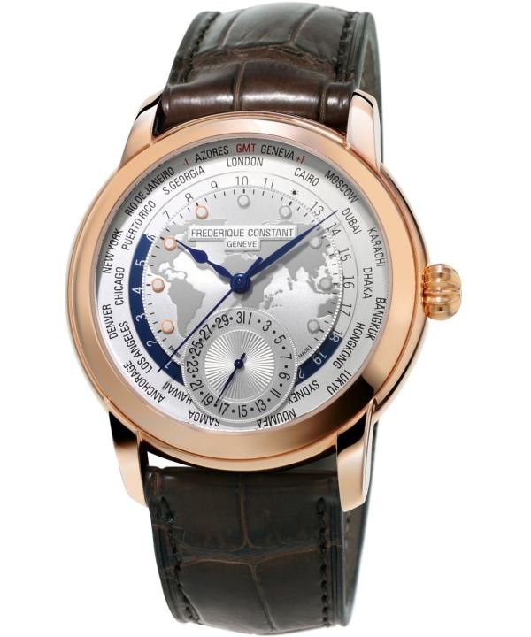 Zegarek męski Frederique Constant Worldtimer Manufacture Automatic FC-718WM4H4