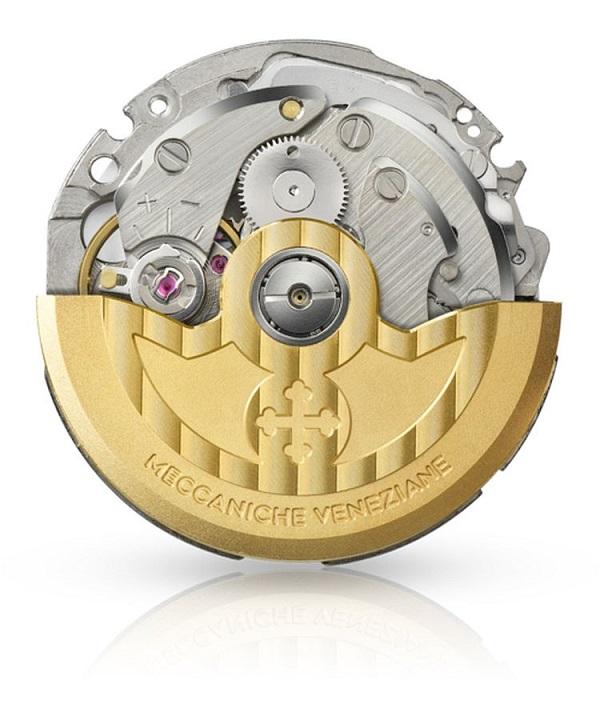 Zegarek męski Meccaniche Veneziane Nereide Full Gold PVD mechanizm MV145