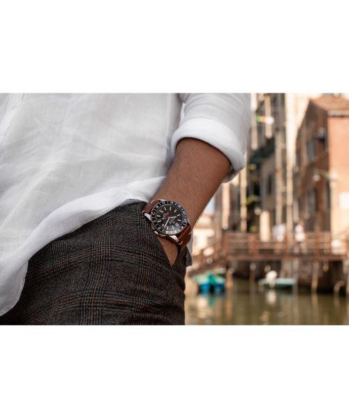 Zegarek męski Meccaniche Veneziane Nereide GMT Ardesia Automatic 1204007 lifestyle